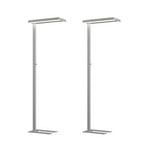 Arcchio LED-Stehlampe Logan Basic,  2er-Set, silber, 6000 lm