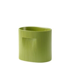 Ridge Planter H24 Moss Green - Muuto
