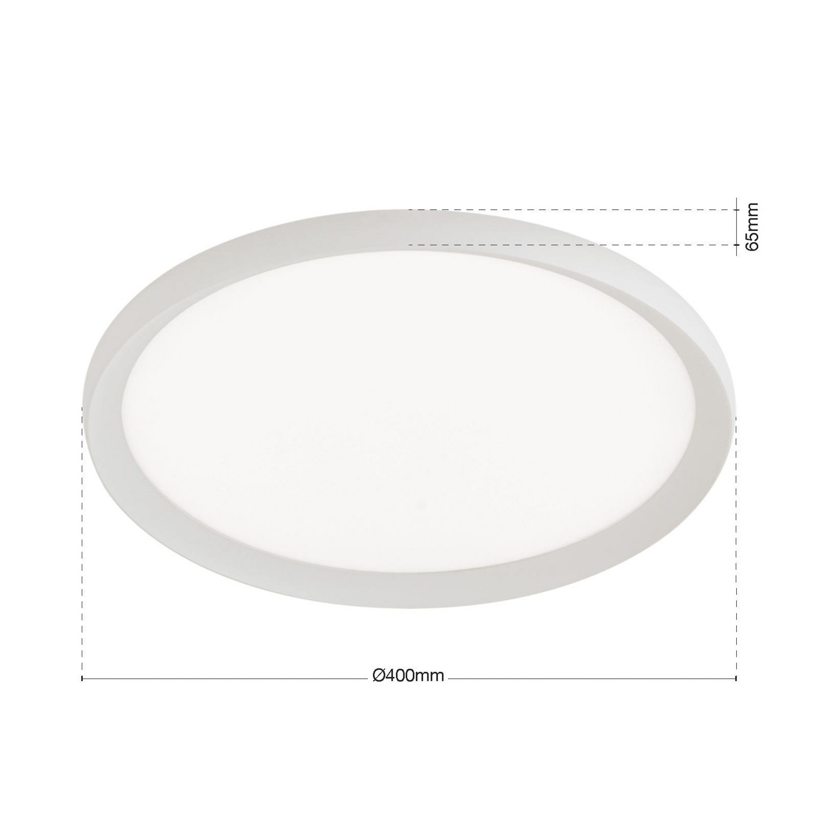 LED ceiling lamp Kant, Ø 40 cm, white, CCT, metal/plastic