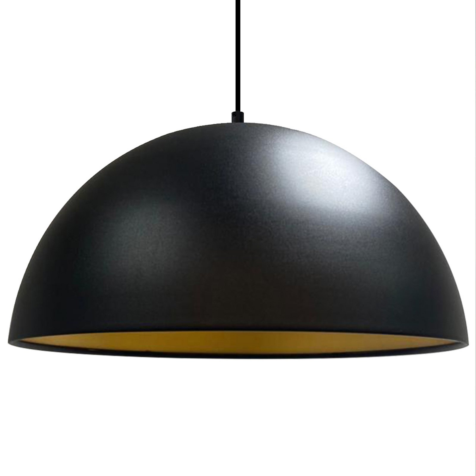 Lipeo pendant light, black/gold, Ø 40 cm, metal, E27