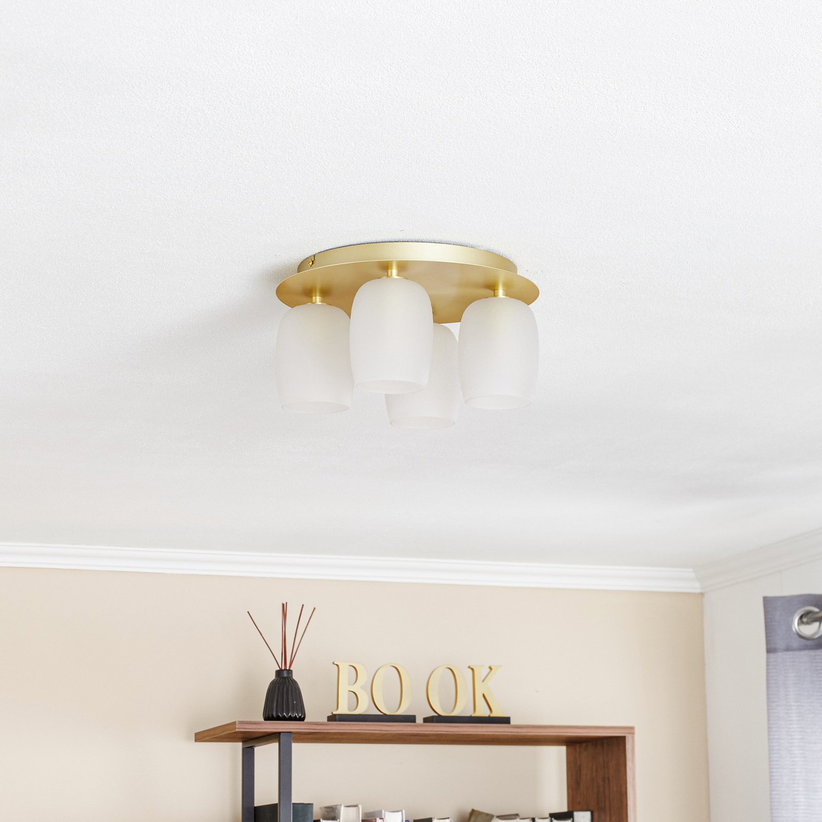 Lucande Taylan ceiling light 4-bulb circular