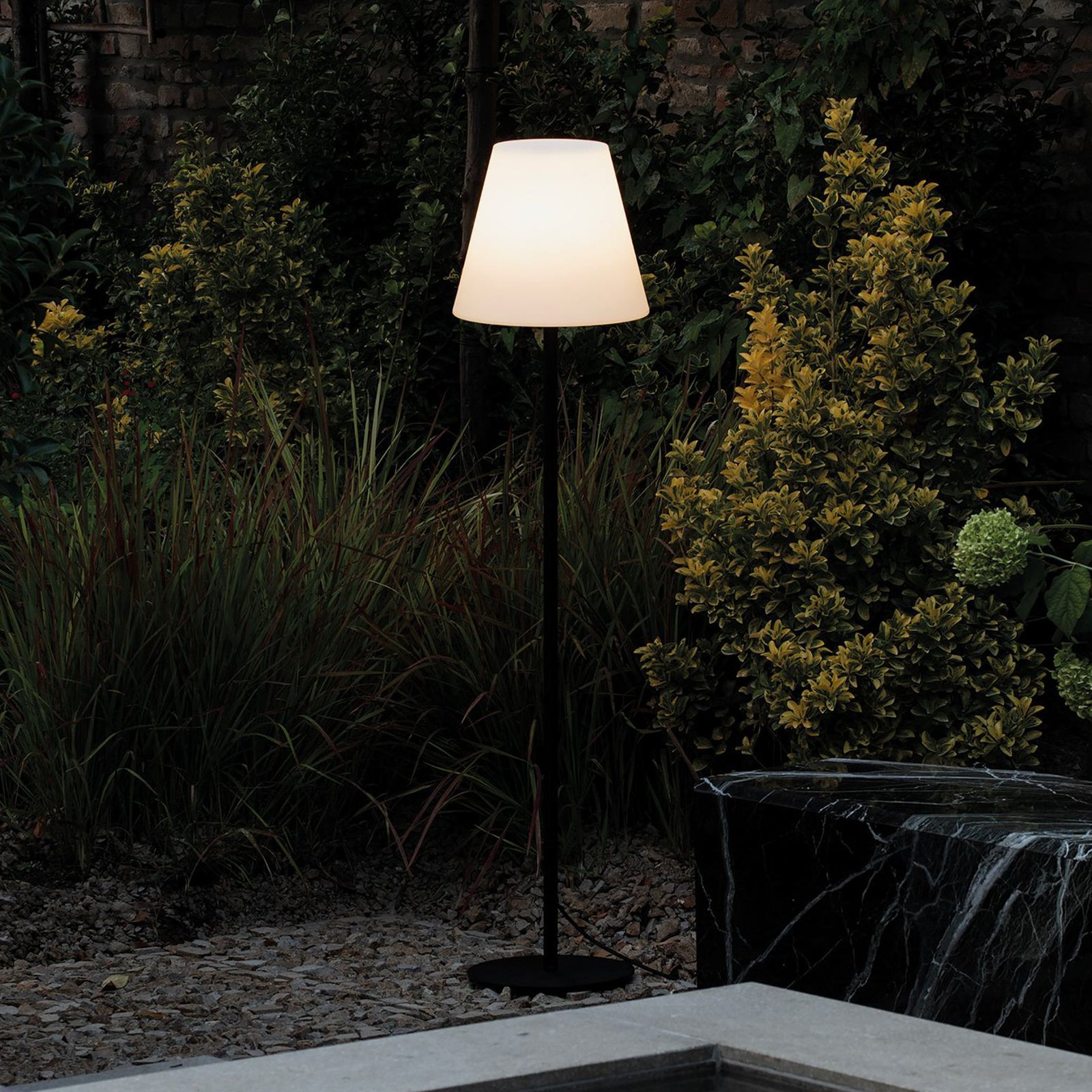 Vonkajšia stojacia lampa Ideal Lux Arcadia, antracitová, výška 154 cm