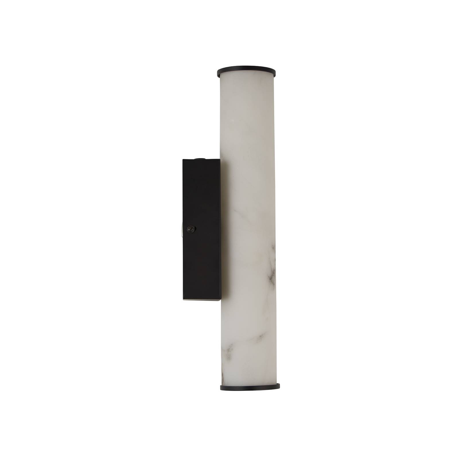 Kinkiet LED do łazienki Wales czarna/marmurkowata 35 cm stal/żywica
