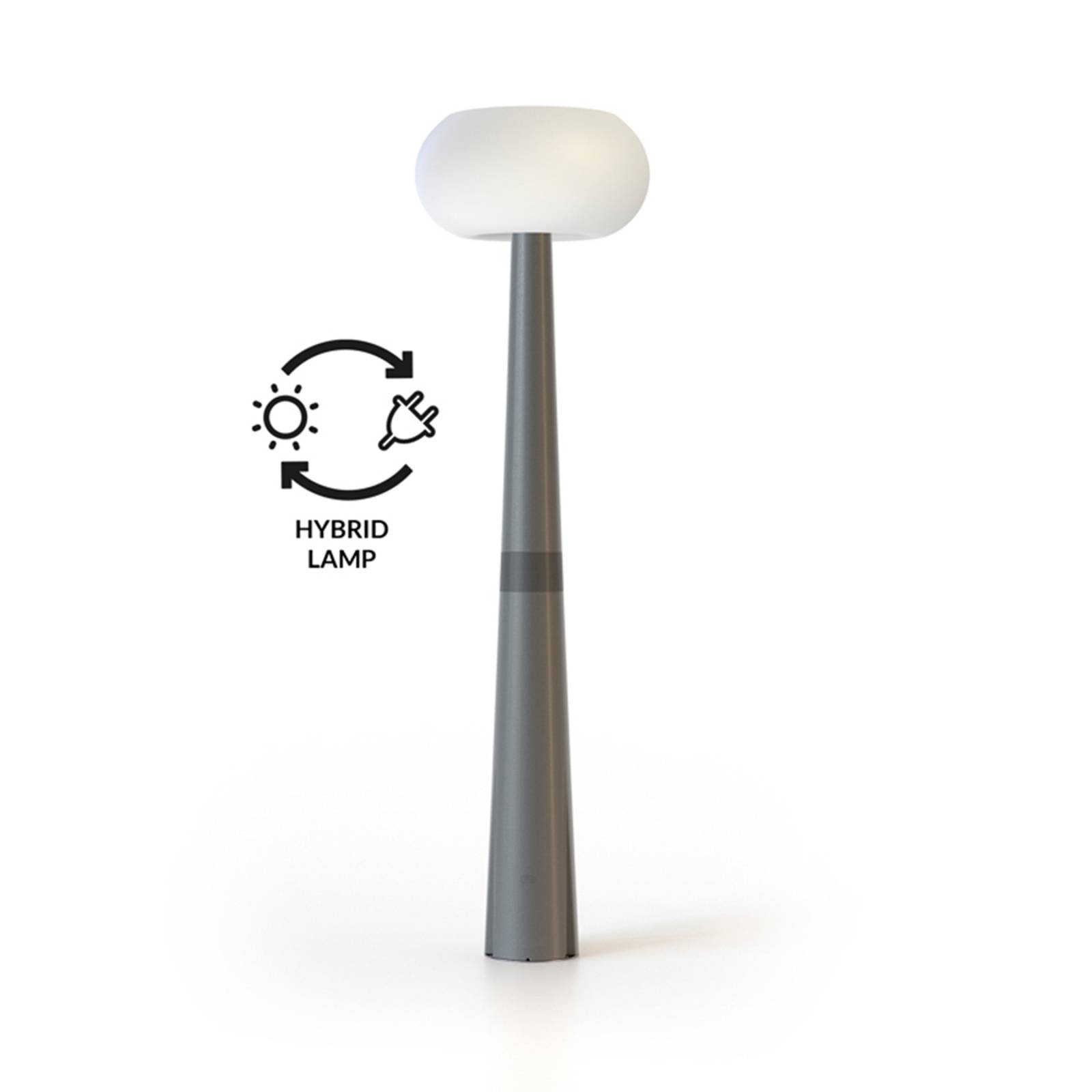 Newgarden Pepita LED svetlo na chodník, hybridné solárne