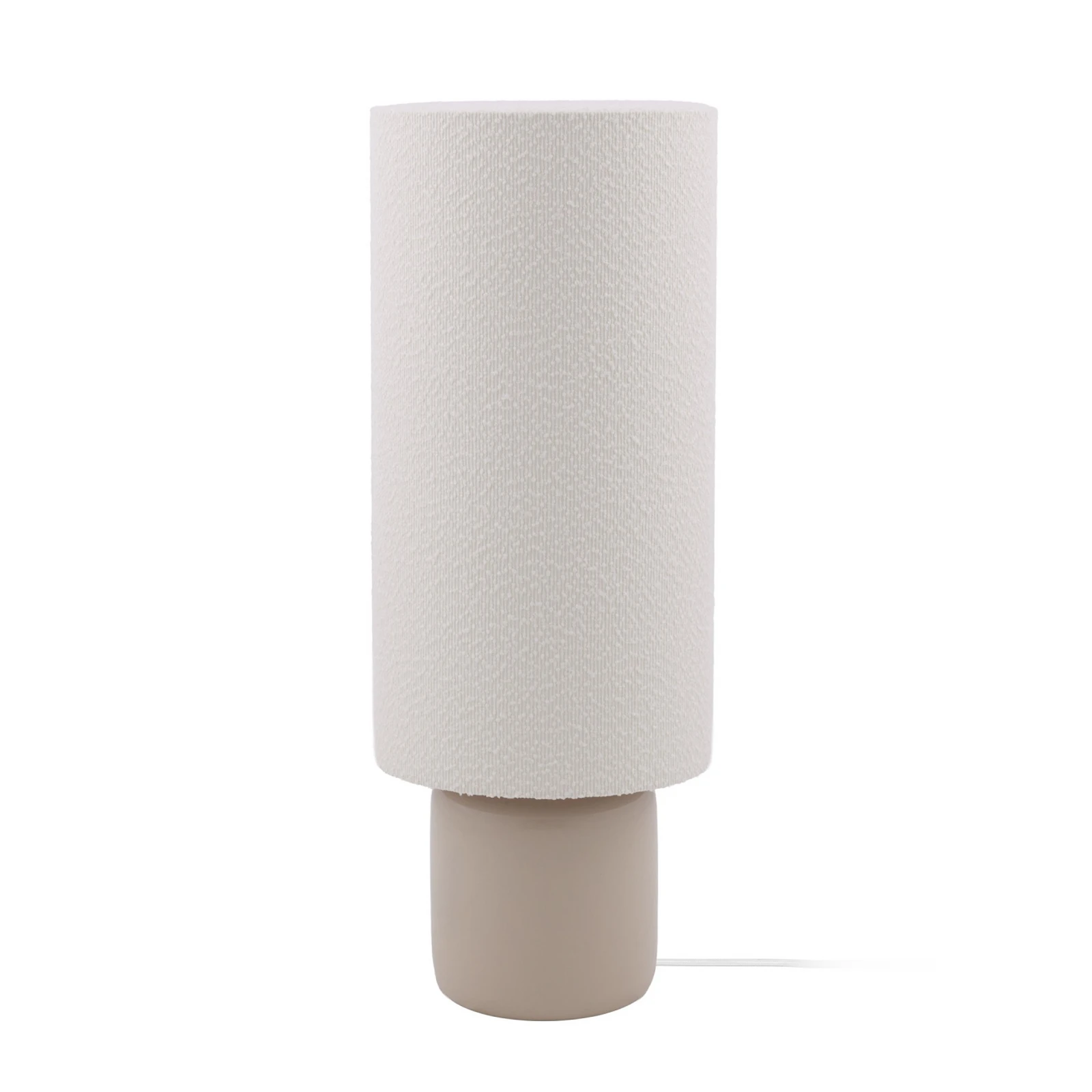 Globen Lighting Φωτιστικό δαπέδου Florian, λευκό/μπεζ, ύψος 80 cm