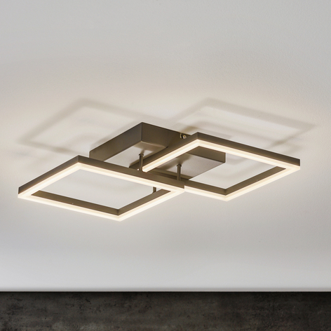 Plafonnier LED Bard 45x45 cm 2 lampes, anthracite