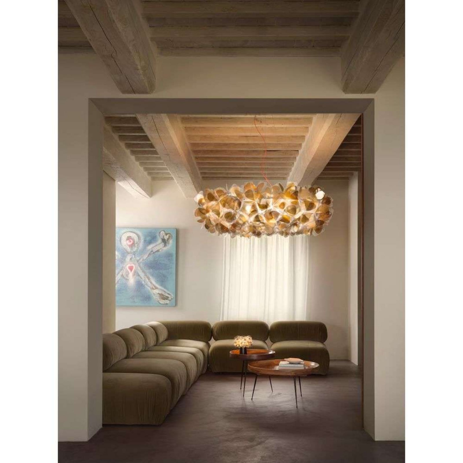 Clizia 130 Pendel Mama Non Mama Gold/Red Slamp - Stue - Plastik