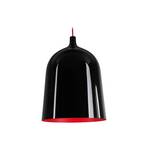 Lampă suspendată Aluminor Bottle, Ø 28 cm, negru/roșu
