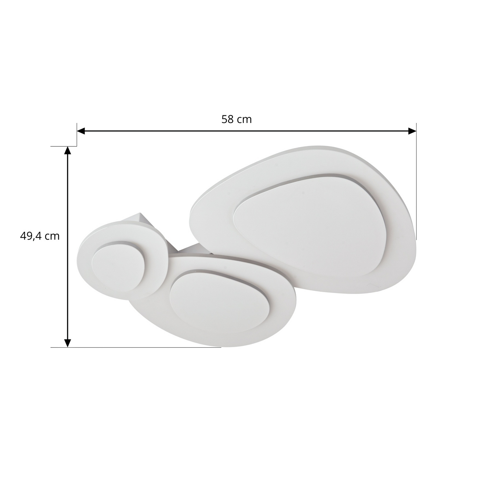 Lindby LED griestu lampa Delar, 60 x 60 cm, CCT, dimmerējama Lindby LED griestu lampa Delar, 60 x 60 cm, CCT, dimmerējama