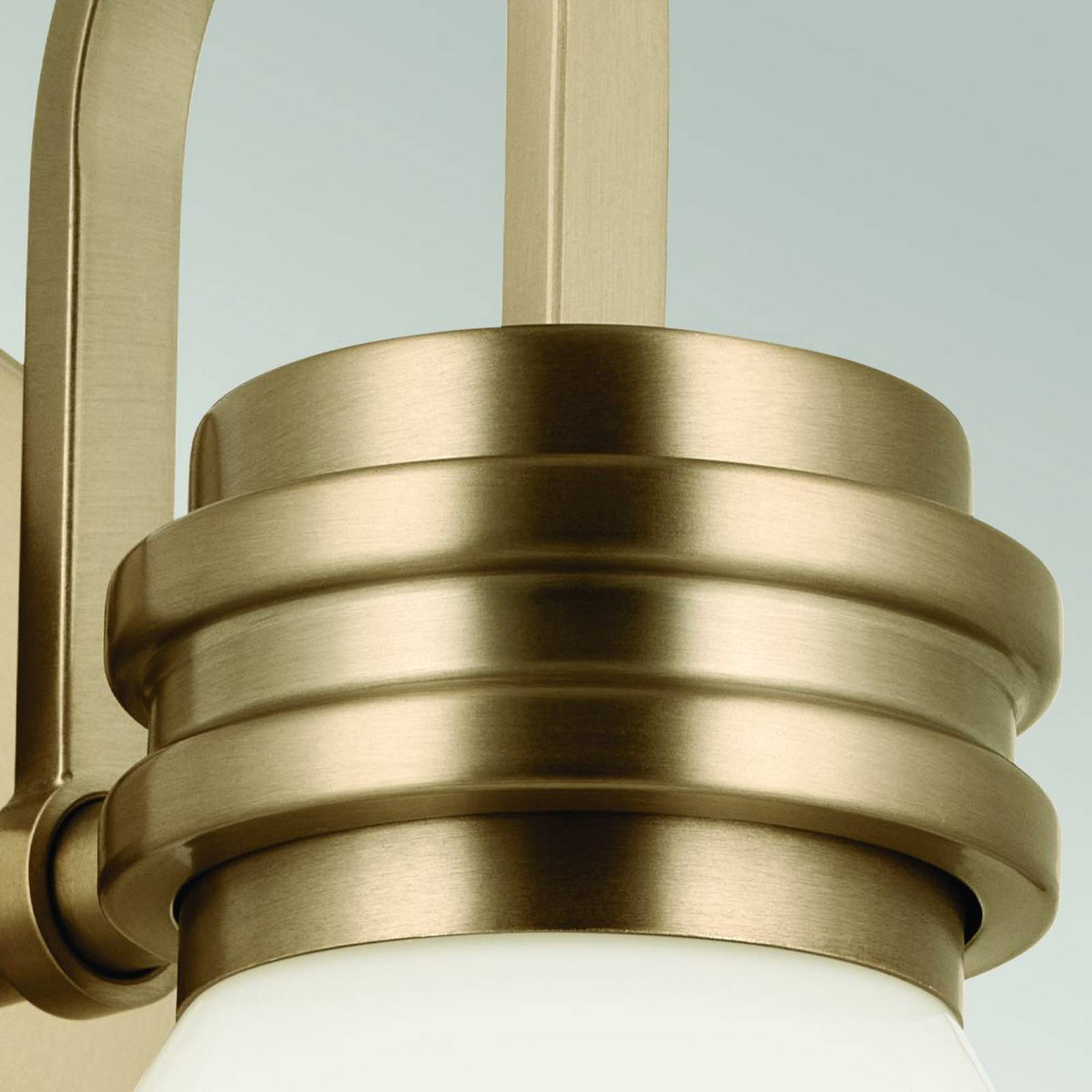 Kinkiet Farum 1, brązowy, stal, szkło, G9