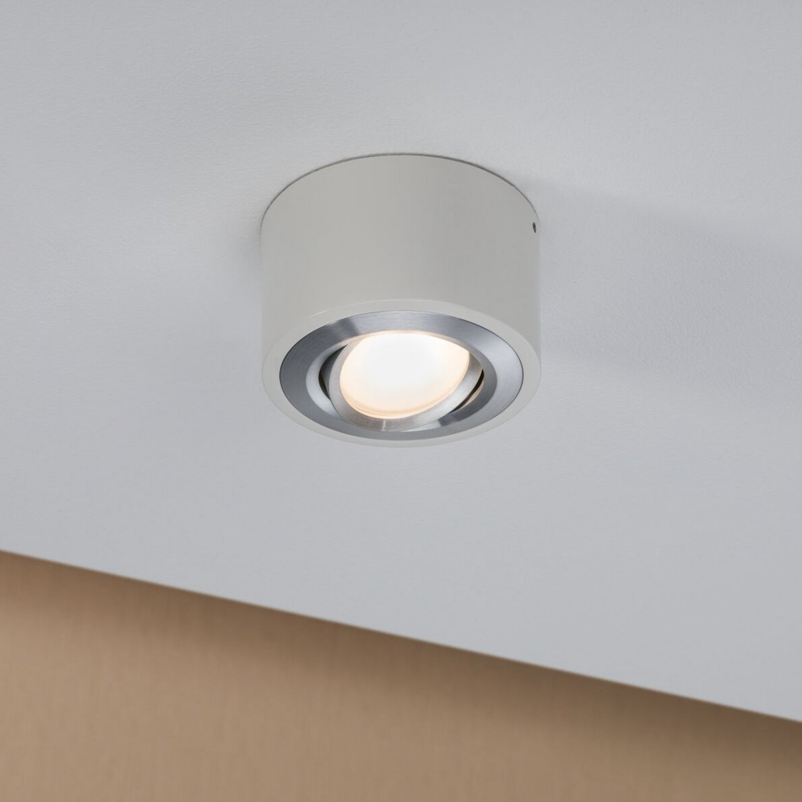 Paulmann LED stropní svítidlo Argun, bílé, Ø 10 cm, kov