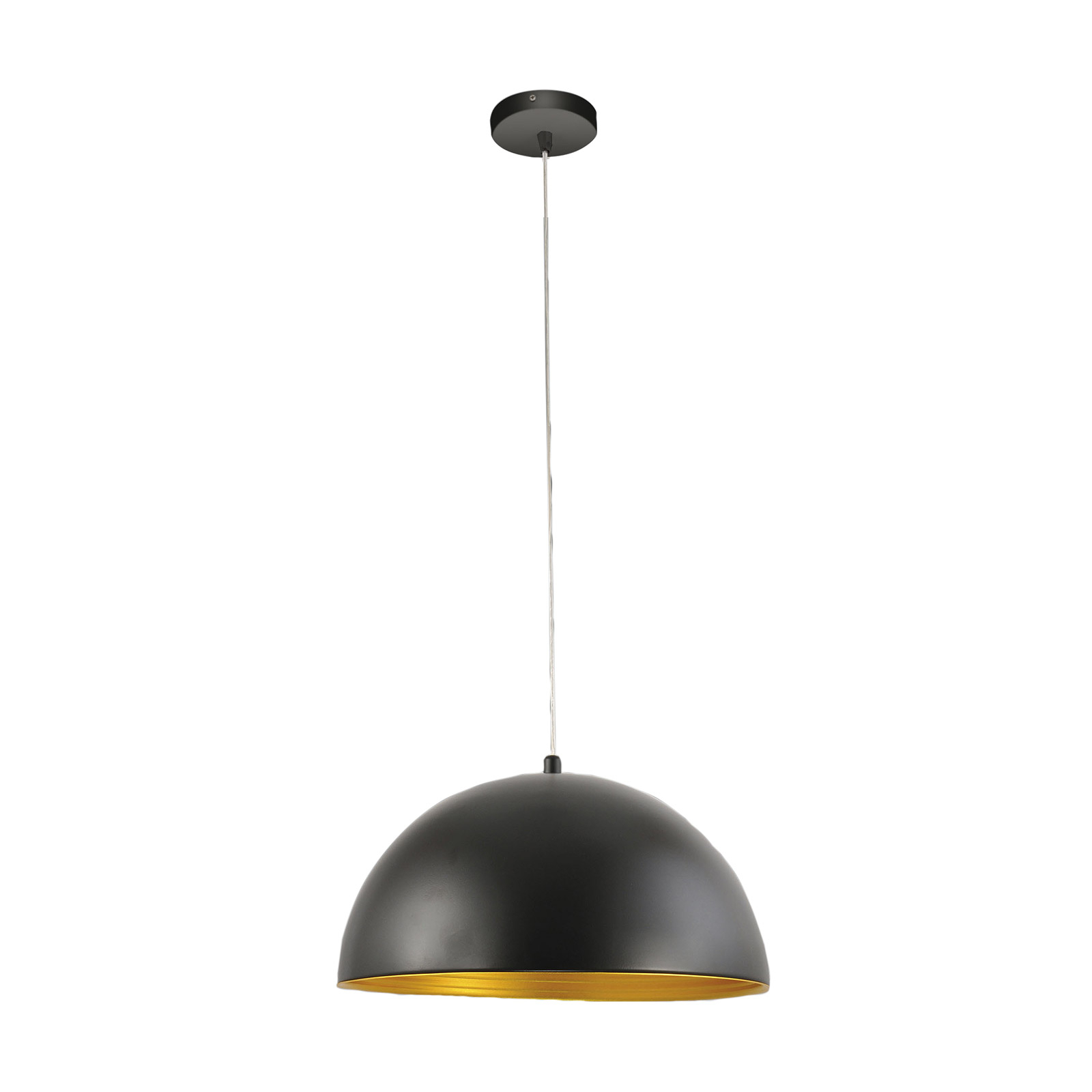 Candeeiro suspenso bicolor Dingle preto-dourado