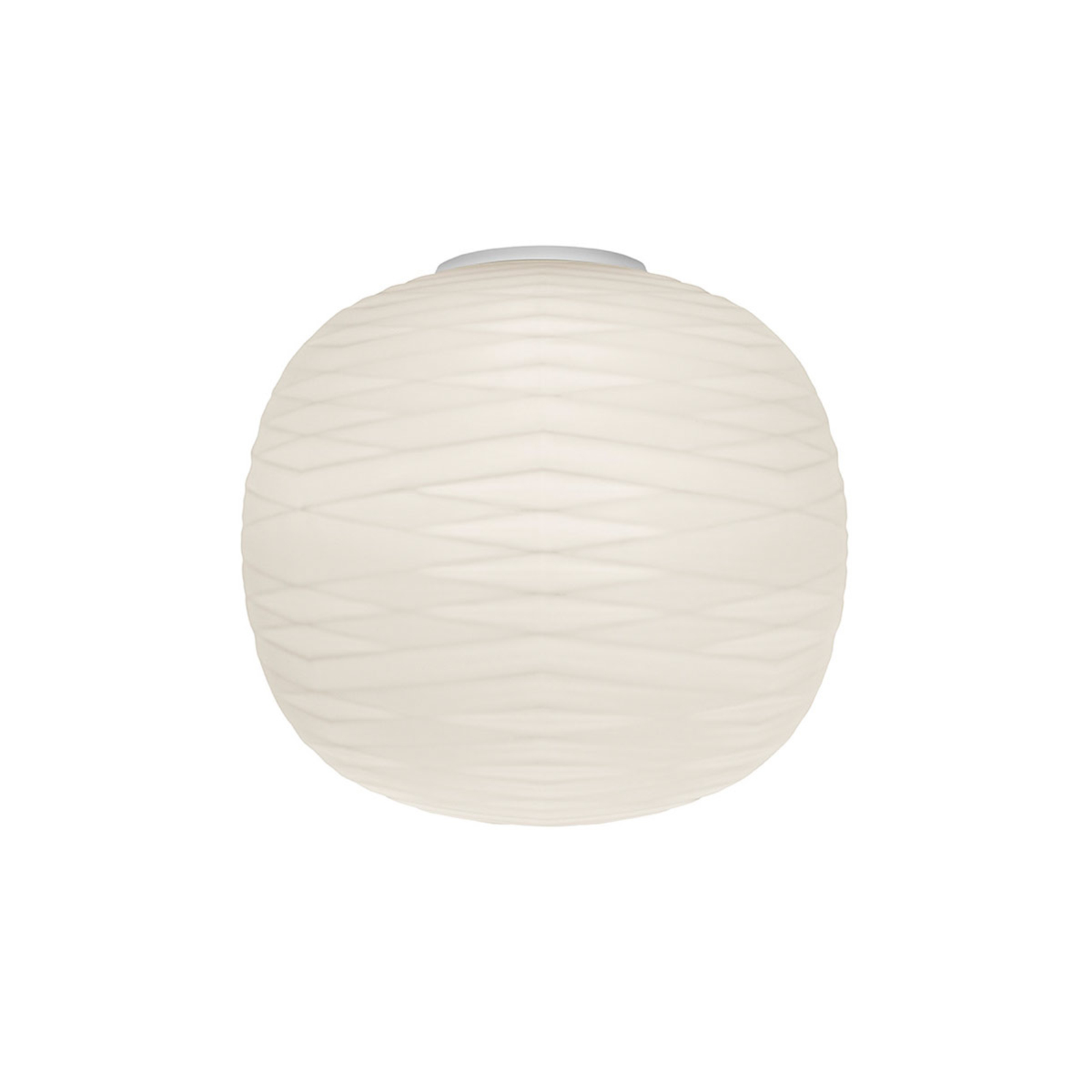 FOSCARINI Foscarini Gem semi wall light made of glass, white, for Living / Dining Room, handblown glass, metal, E27, 30 W, energy efficiency: A++, W: 43 cm, H: 39 cm