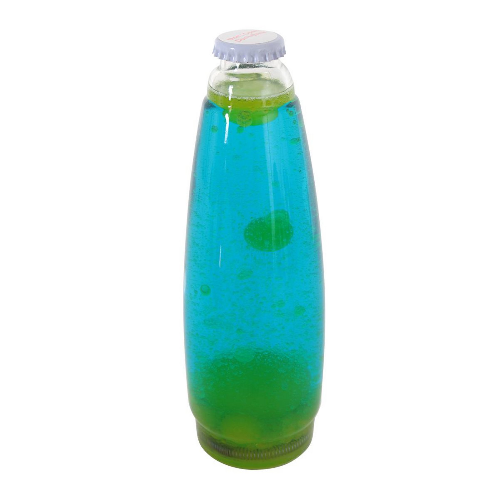 Lavalampe Volcan 3116, stahl, grün-blaue Flüssigkeit, E14