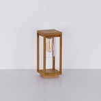 Candela pillar light in a wood look, height 35 cm