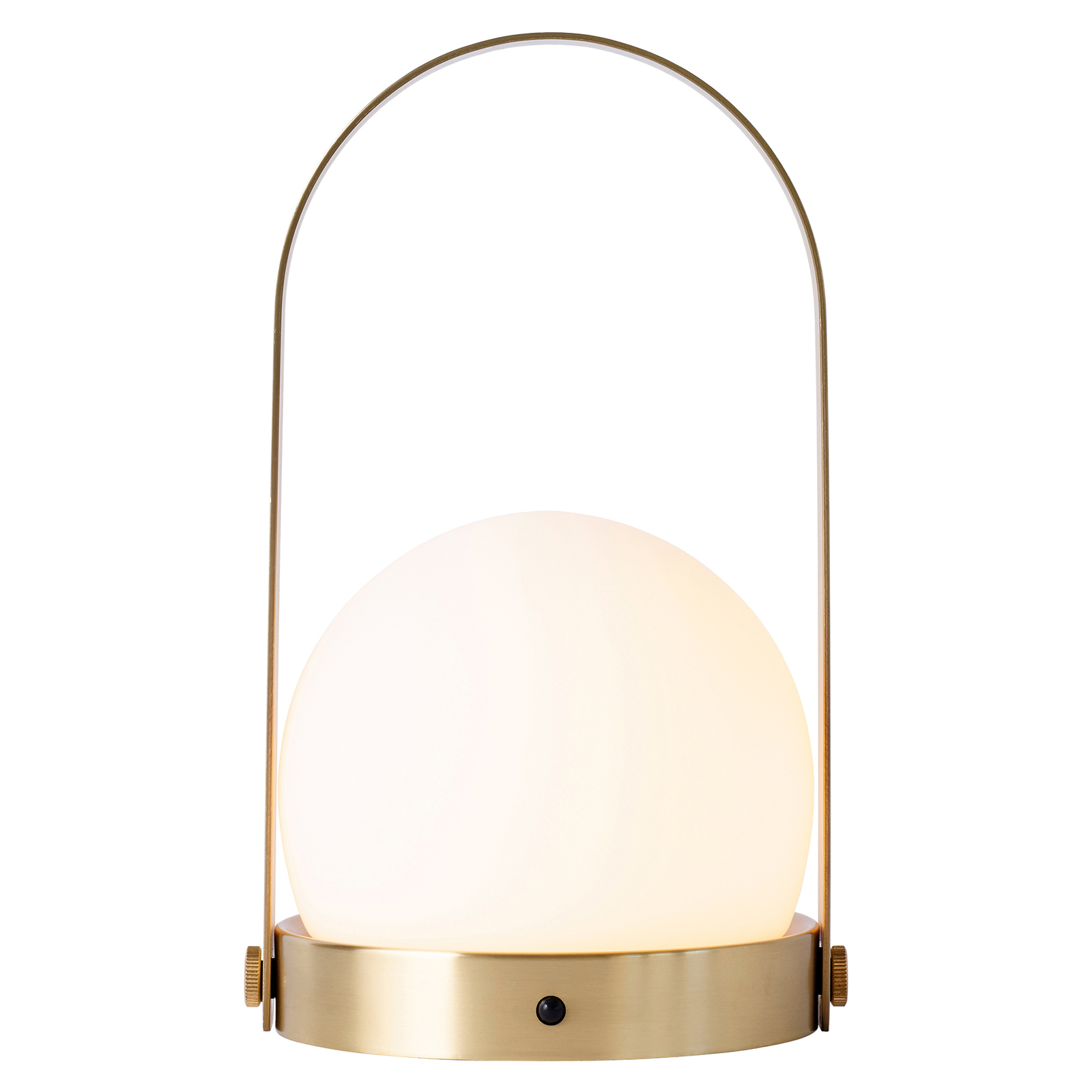 Audo Carrie lampada LED deco, caricabile, ottone