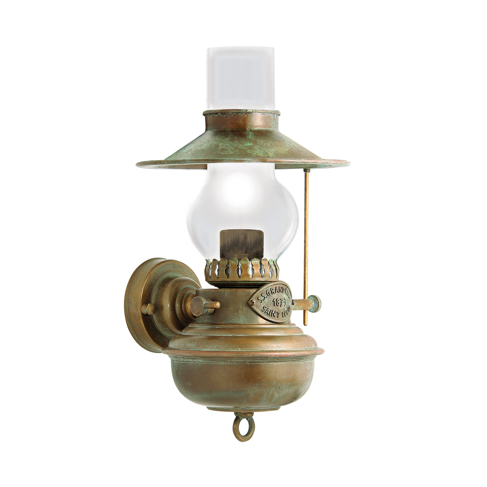 Wall light Guadalupa in oil lamp look