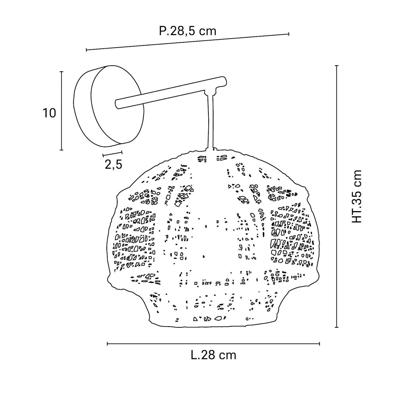 Odyssée Wandleuchte Palmfaser Ø28cm - MARKET SET Odyssée Wandleuchte Palmfaser Ø28cm - MARKET SET