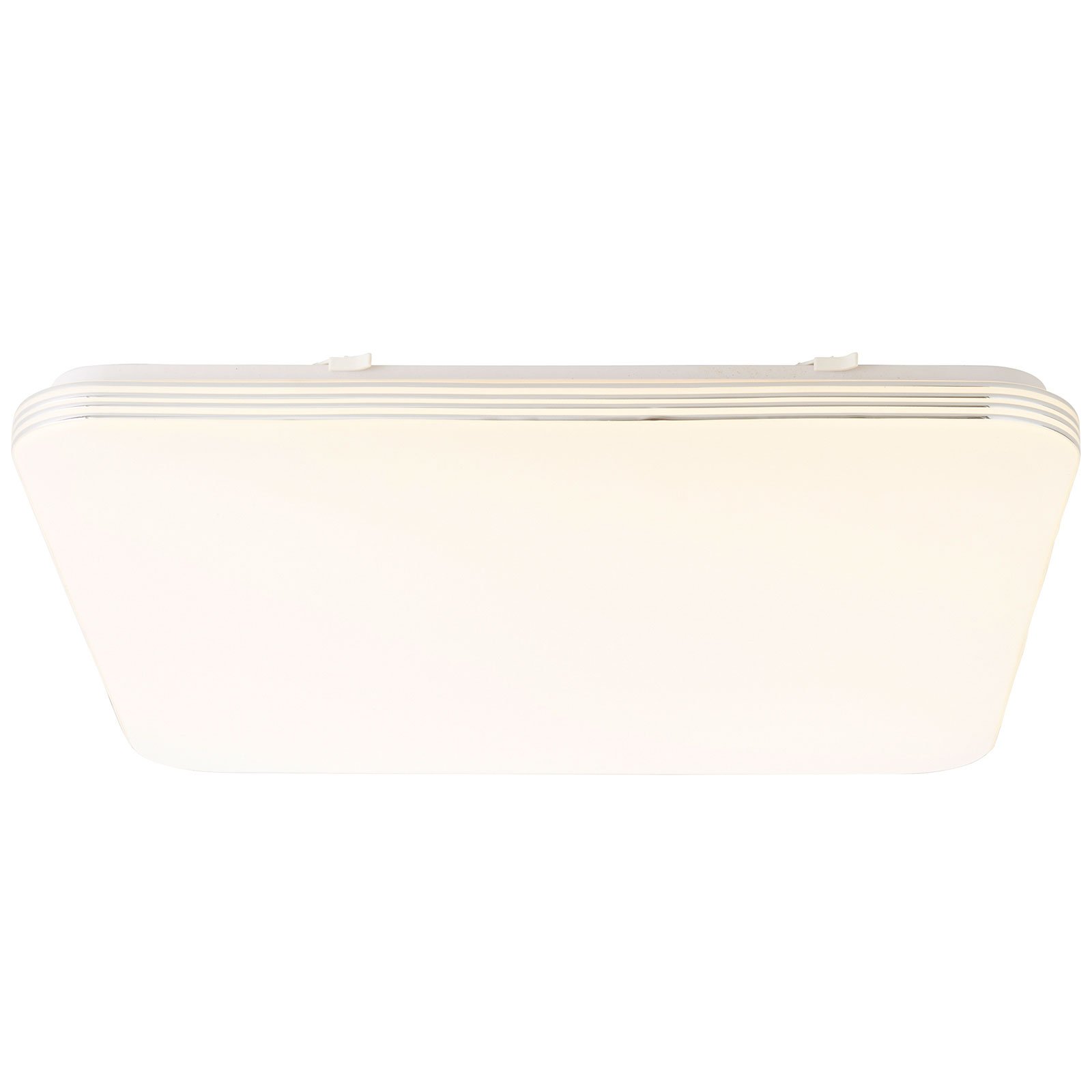 Candeeiro de teto LED Ariella em branco/cromo, 54x54 cm