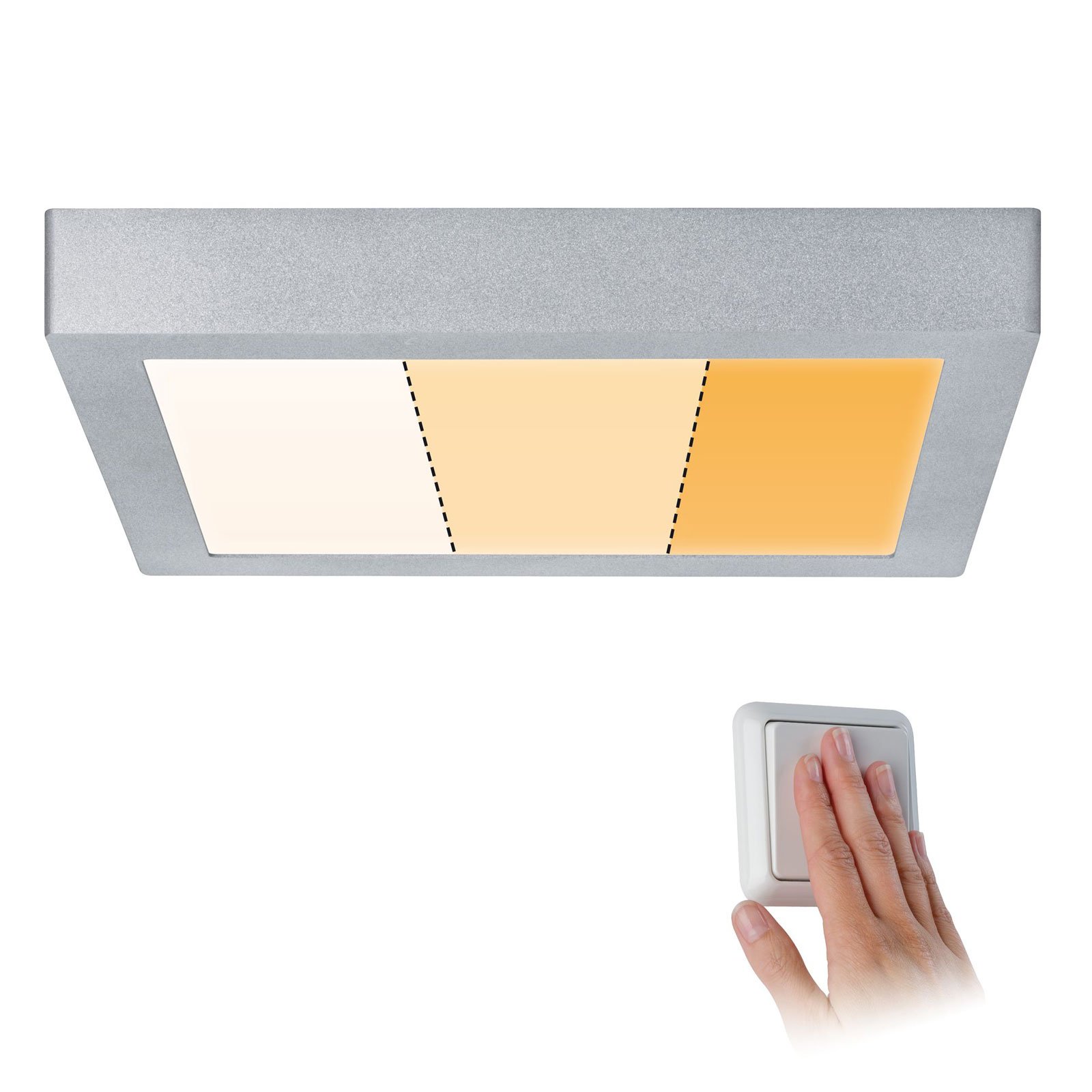 Paulmann Carpo LED-Deckenlampe chrom 30x30cm