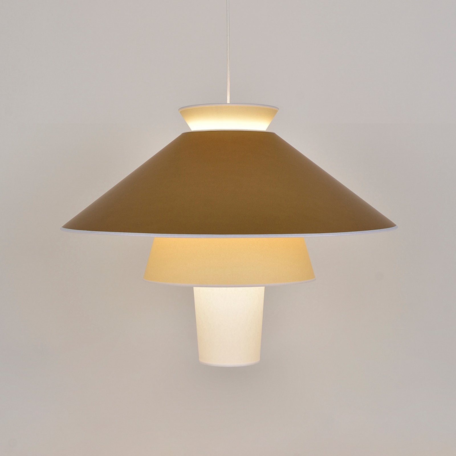 Ruche Hängeleuchte, Ø 78 cm, ocker - MARKET SET