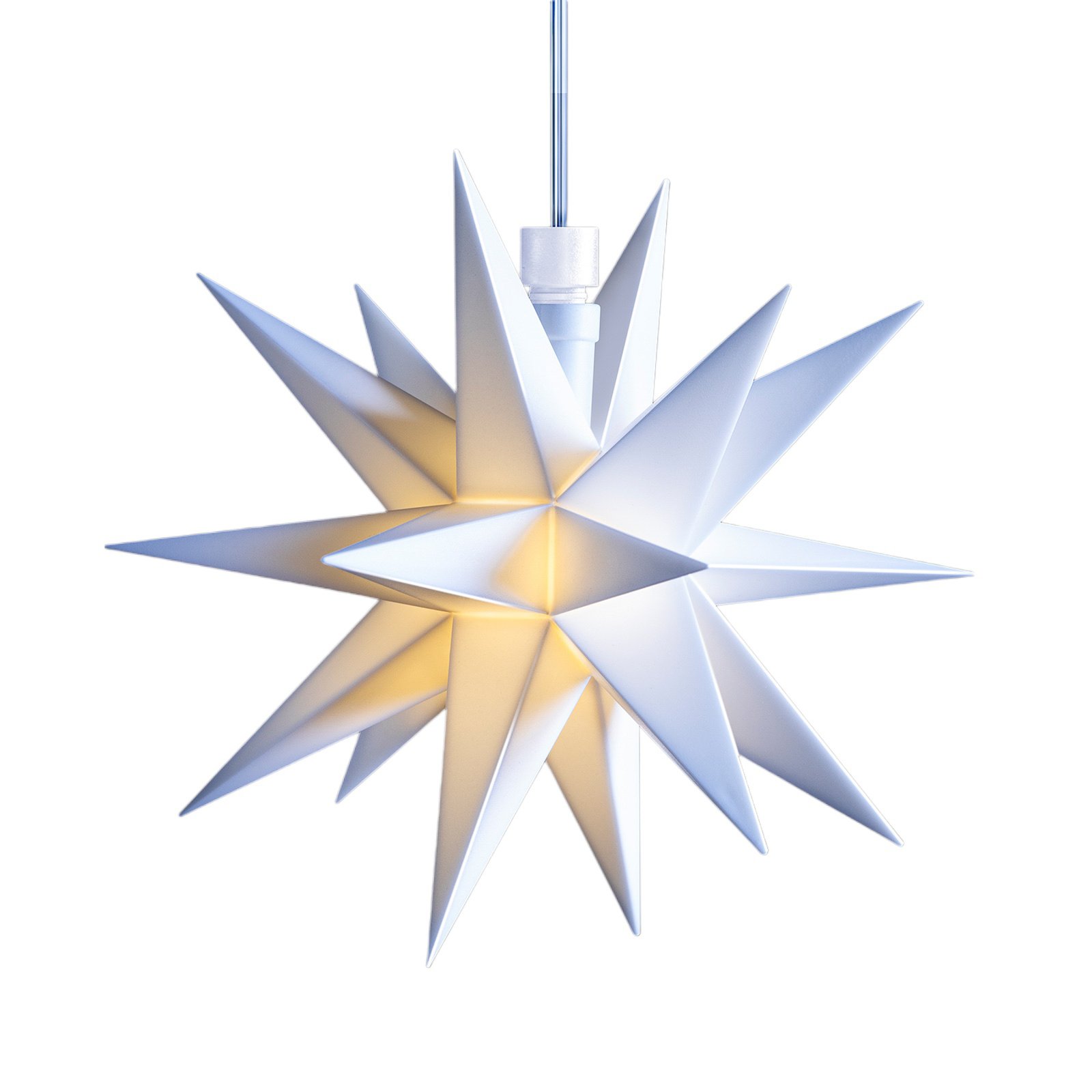 White 18-pointed star 12 cm