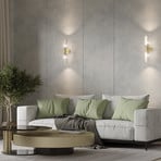 Maytoni aplique de pared Antic, 2 luces, dorado/ámbar, cristal