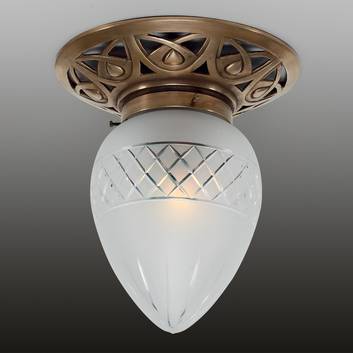 Pauline - kleine messing plafondlamp
