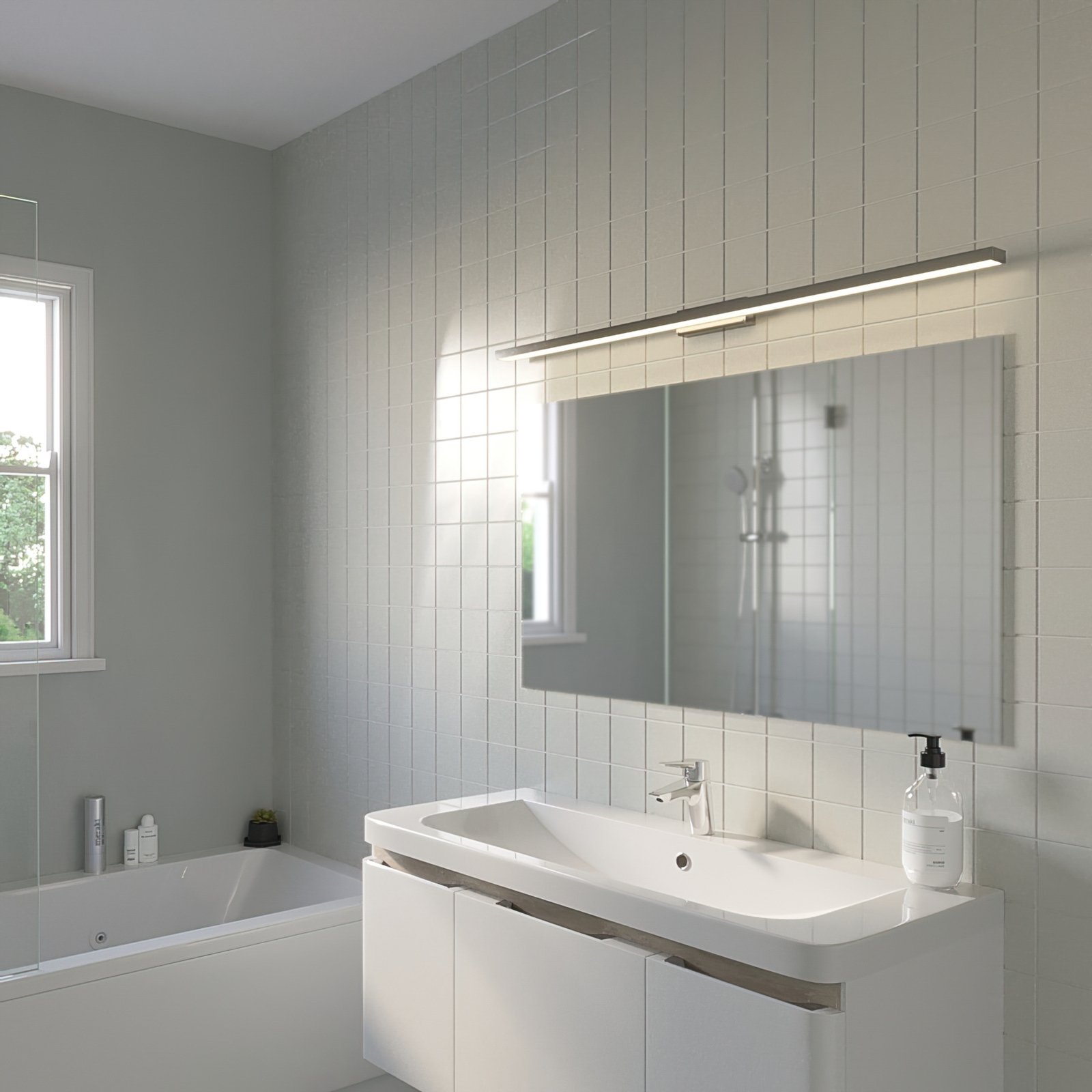 Alenia Aplique de Pared L120 White/Chrome - Lindby