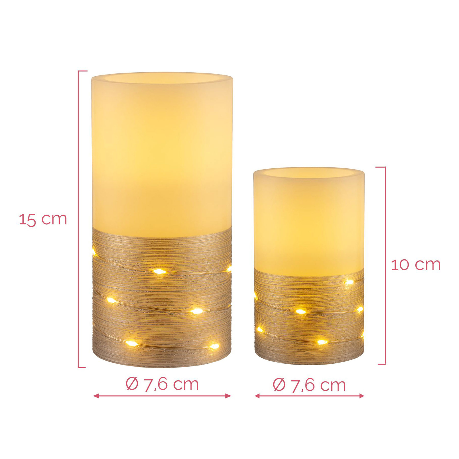 Pauleen Fairy Lights Candle 2 bougies LED