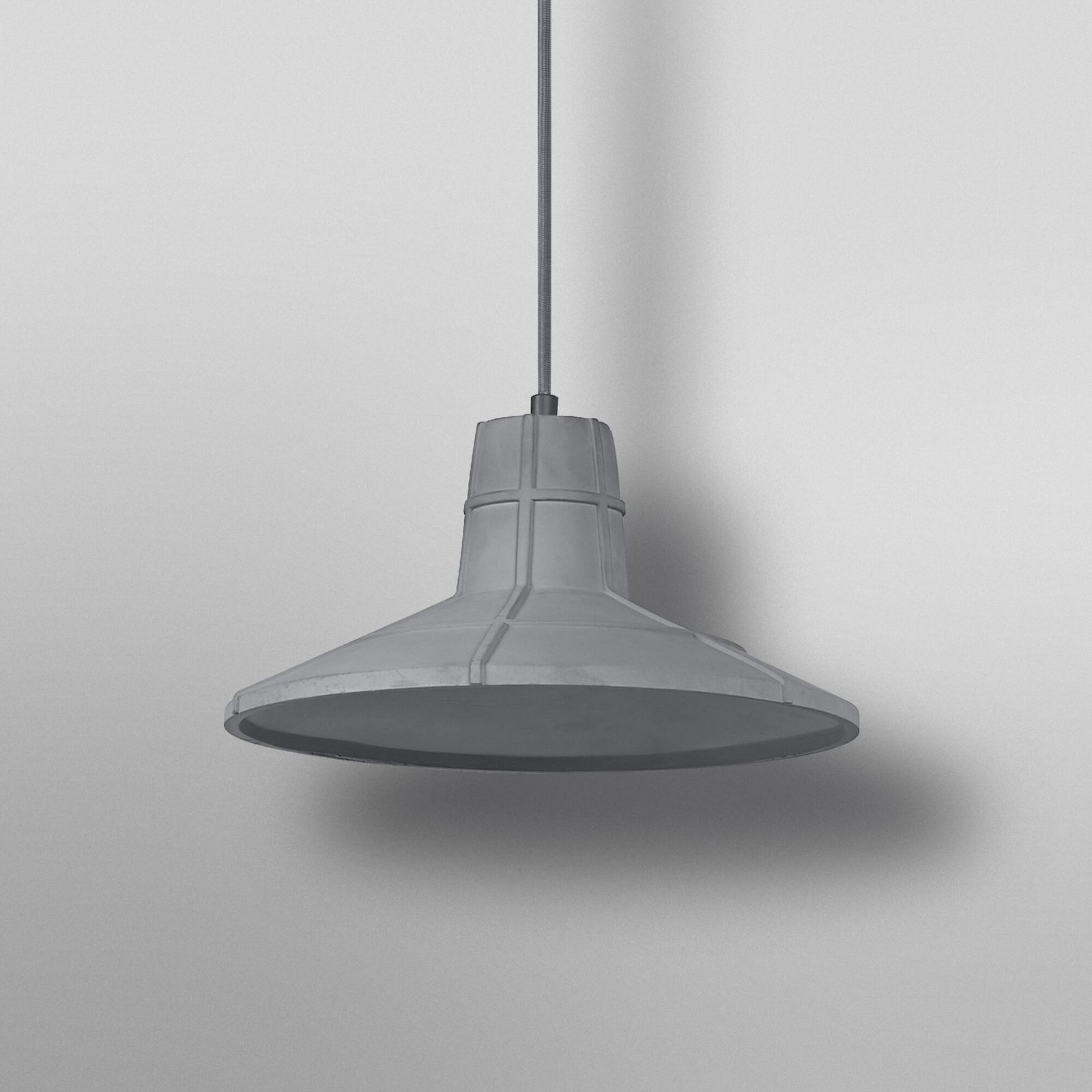 Suspension OSRAM CONCRETE SALA, grise, Ø 32 cm, béton, E27