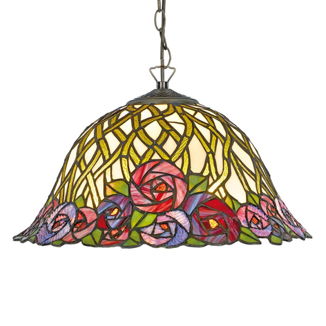 Suspension Melika de style Tiffany, 1 lampe
