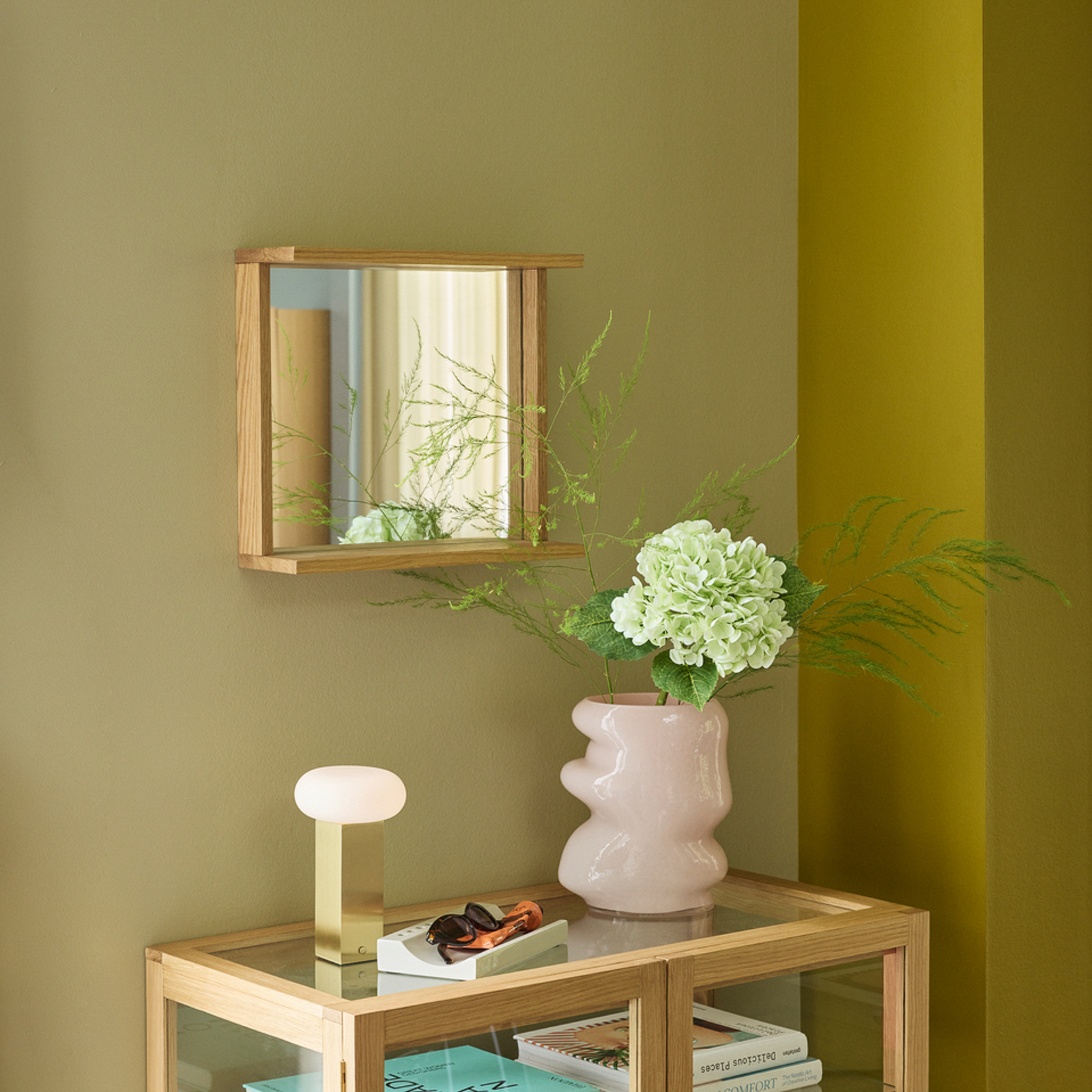 Base fali tükör, világos tölgy, magasság 50 cm – Hübsch
