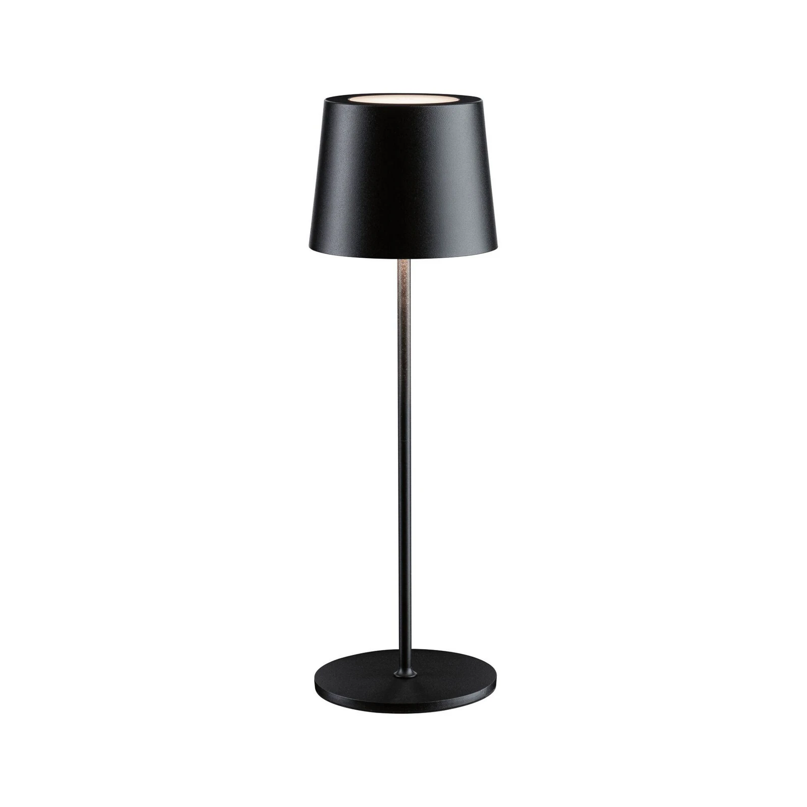 Paulmann LED-Akku-Tischlampe Gilo, schwarz, Kunststoff, IP44