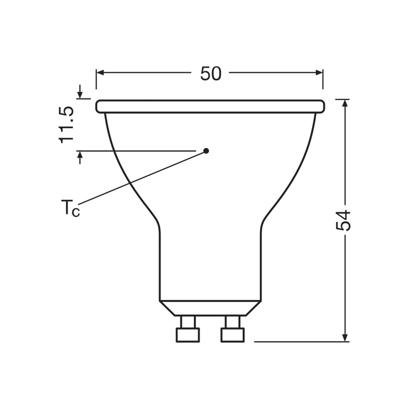 Source lumineuse LED OSRAM réflecteur GU10 6,9W 36° 840 claire