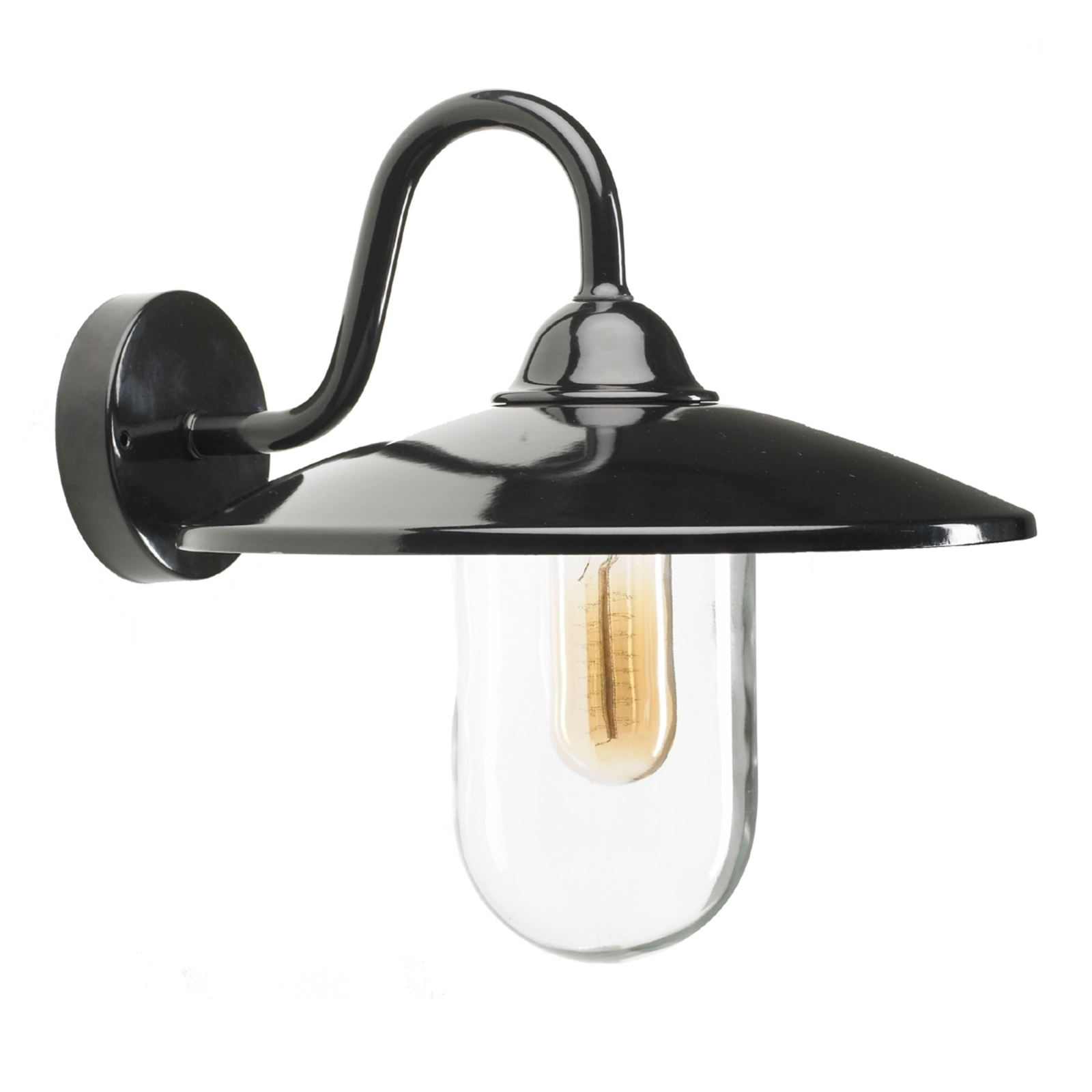 K. S. Verlichting Outdoor wall light Brig, aluminium, glass, E27, 60 W, energy efficiency: A++, H: 31 cm