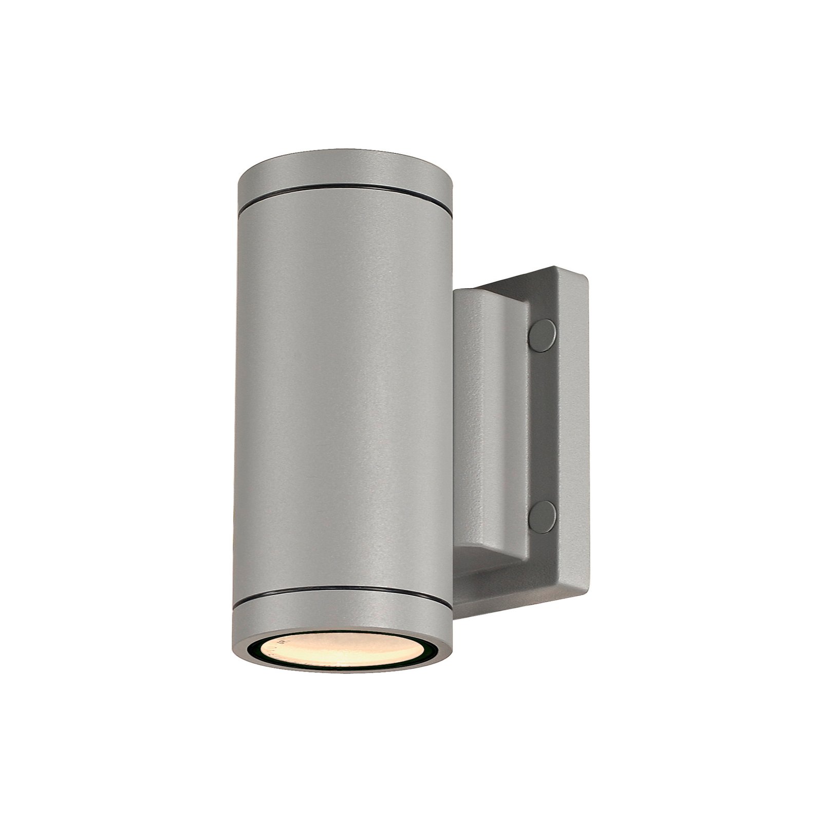 SLV vägglampa Myra, silvergrå, aluminium, bredd 8 cm, upp/ner