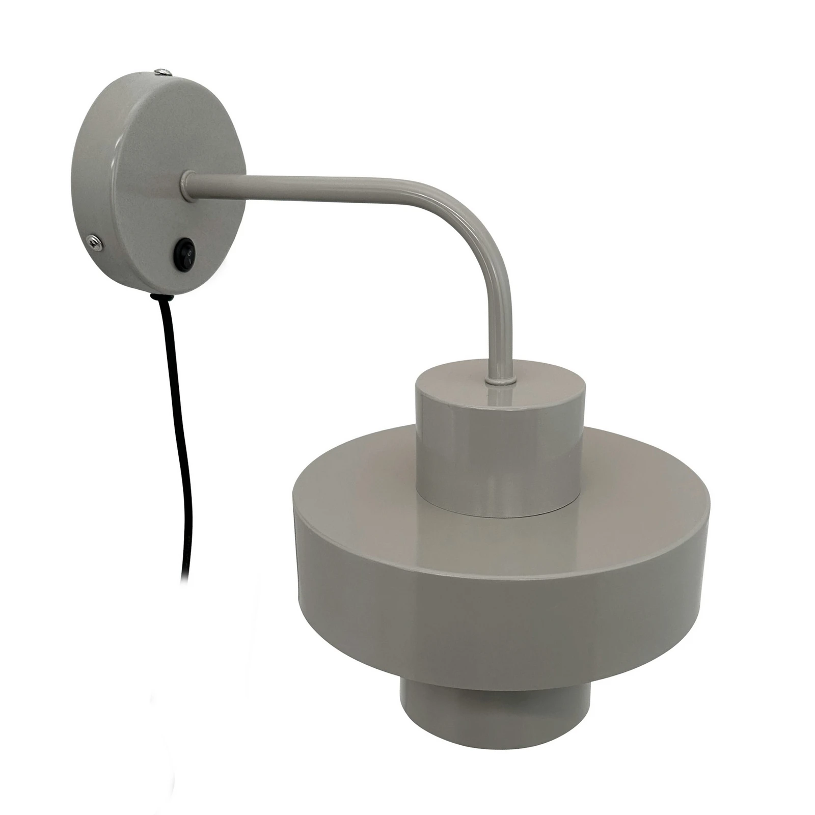 Dyberg Larsen aplică de perete Stoke, gri, Ø 20 cm, metal