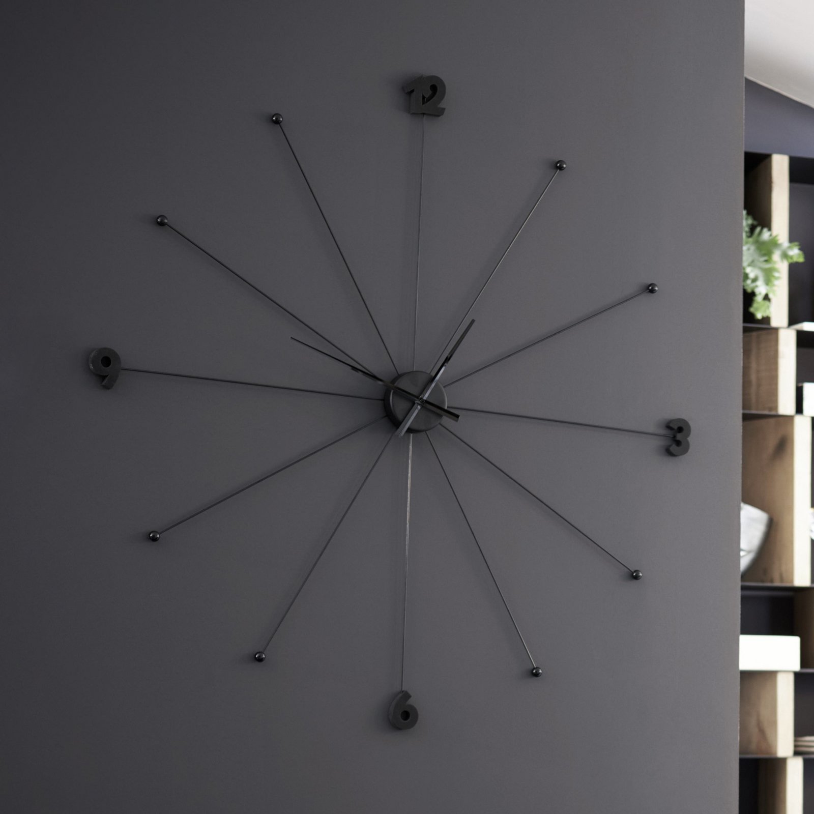 Reloj de pared KARE Like Umbrella, aluminio, poliestireno, Ø 100 cm