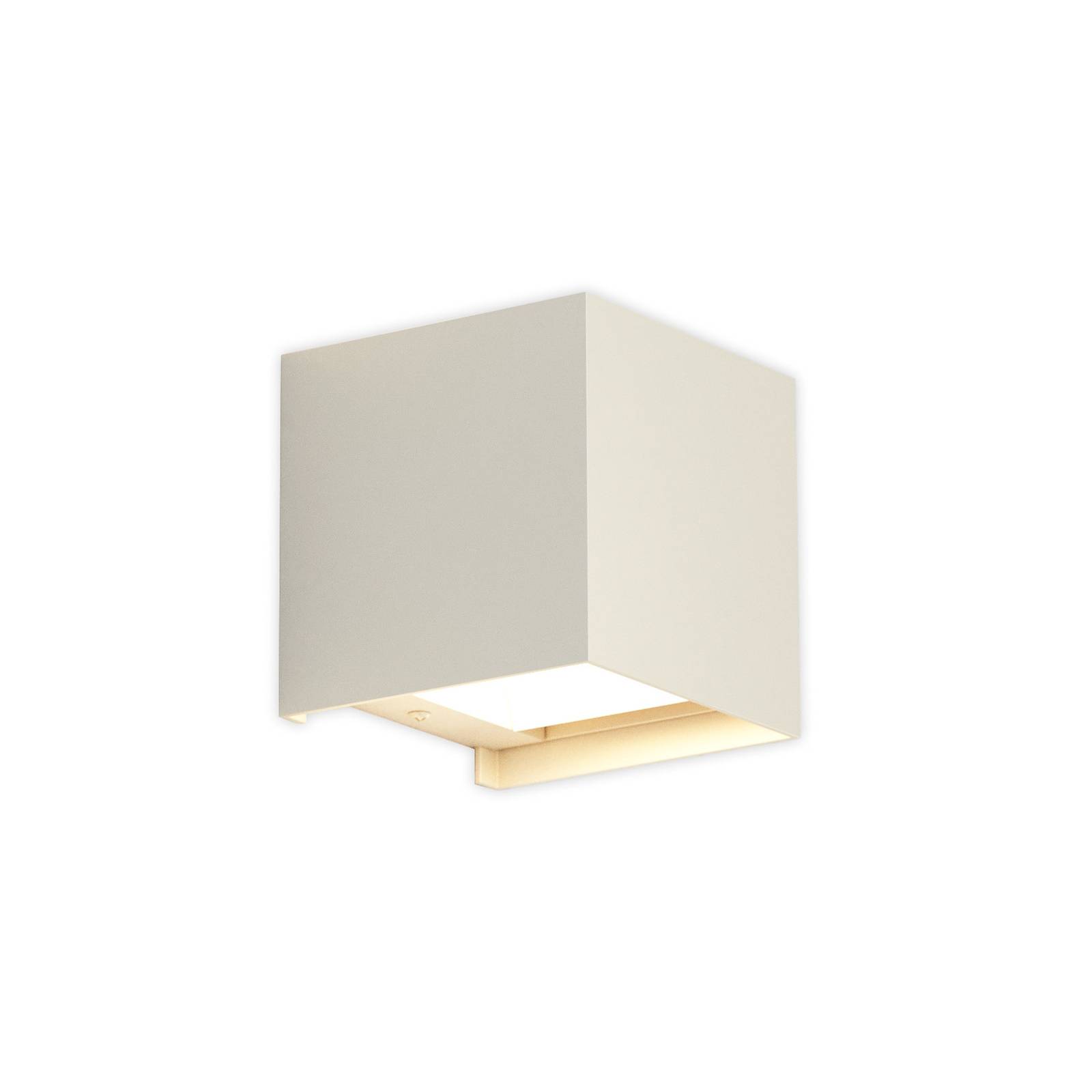 Wandleuchte Zuza 2, creme, Metall, vier Flügel, 10 cm, G9