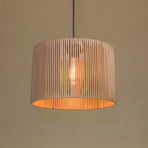 Roya Cylinder pendant light, Ø 30 cm, beige, paper