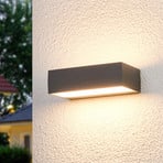 Lucande LED-Außenwandlampe Lissi, 21 cm, anthrazit, IP54