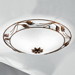Deckenleuchte Fleur, gold antik