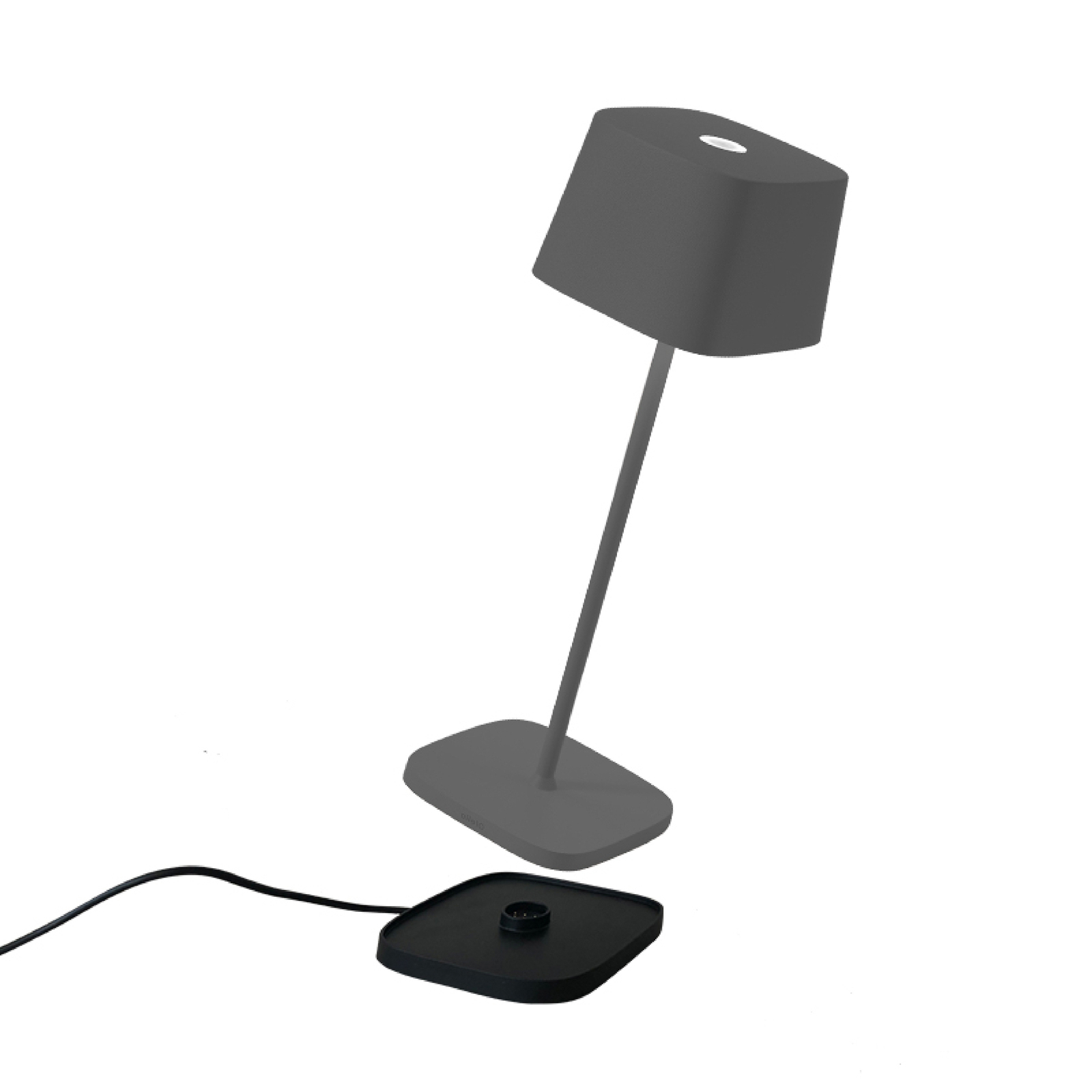 Zafferano Ofelia 3K dobíjecí stolní lampa IP65 šedá