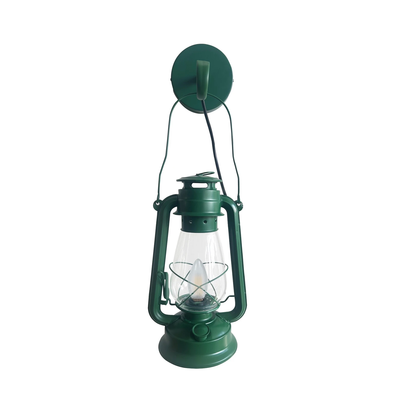 Aplique de pared Lindby Raisa, verde, metal, farol, E14