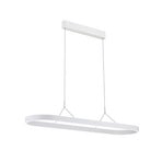 Carrara LED pendant light, white, height-adjustable, CCT