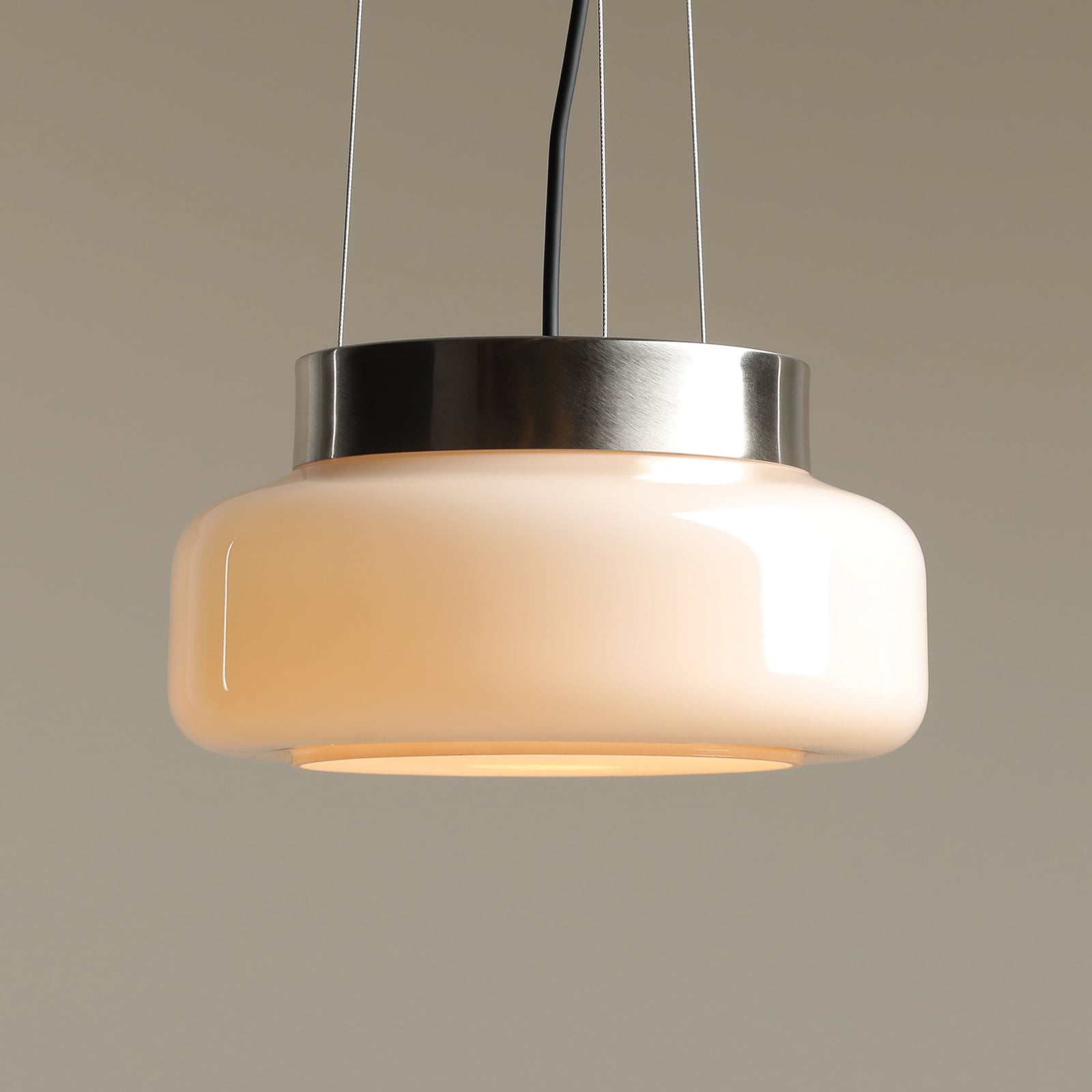 Viseća lampa BonBon, krem, Ø 25 cm, staklo - Aldex