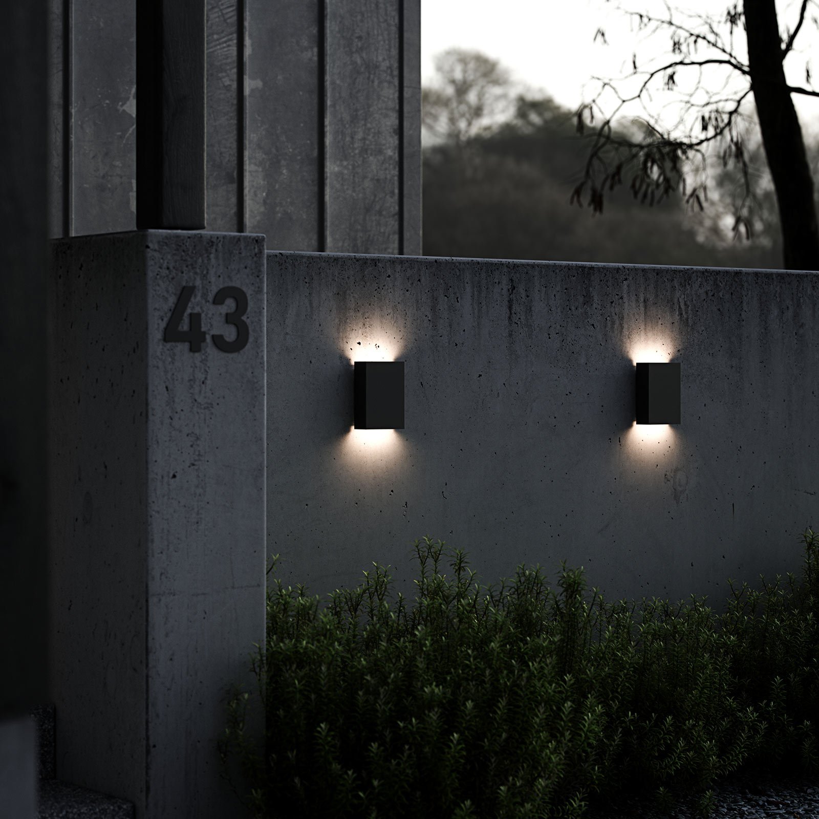 LED-Außenwandleuchte Fold, up / down, 15 x 21 cm