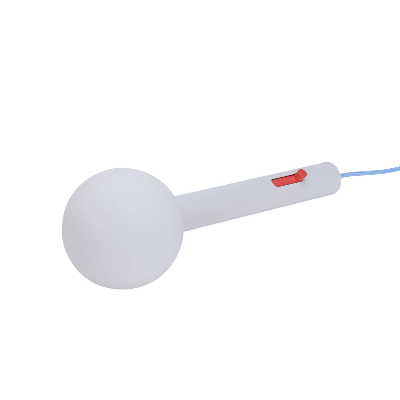 Applique murale LED Talk, gris clair/bleu, longueur 30 cm, fer/verre