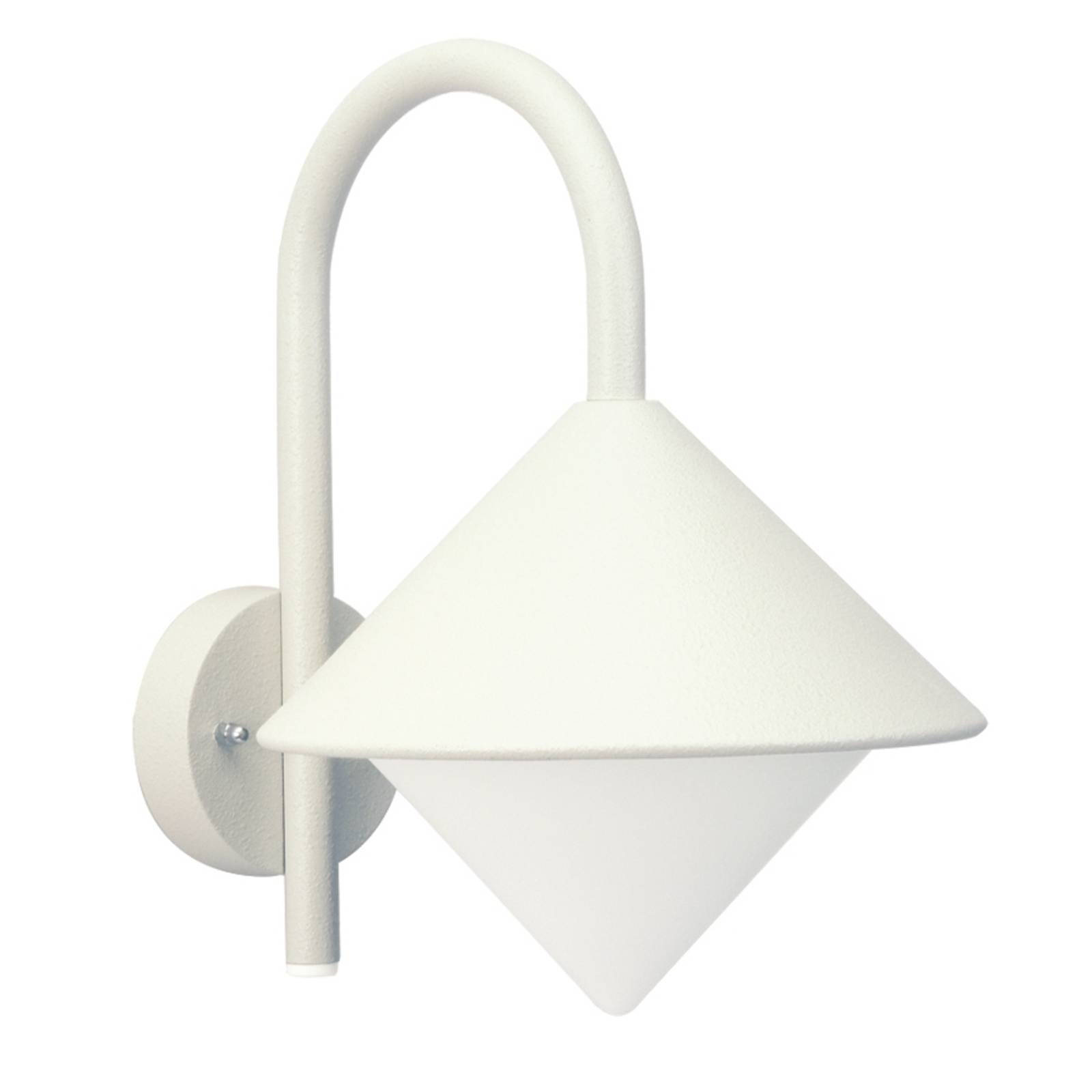 Albert Leuchten Elegant outdoor wall light Julieta, white, die-cast aluminium, opal glass, E27, 75 W, energy efficiency: A++, H: 34.5 cm